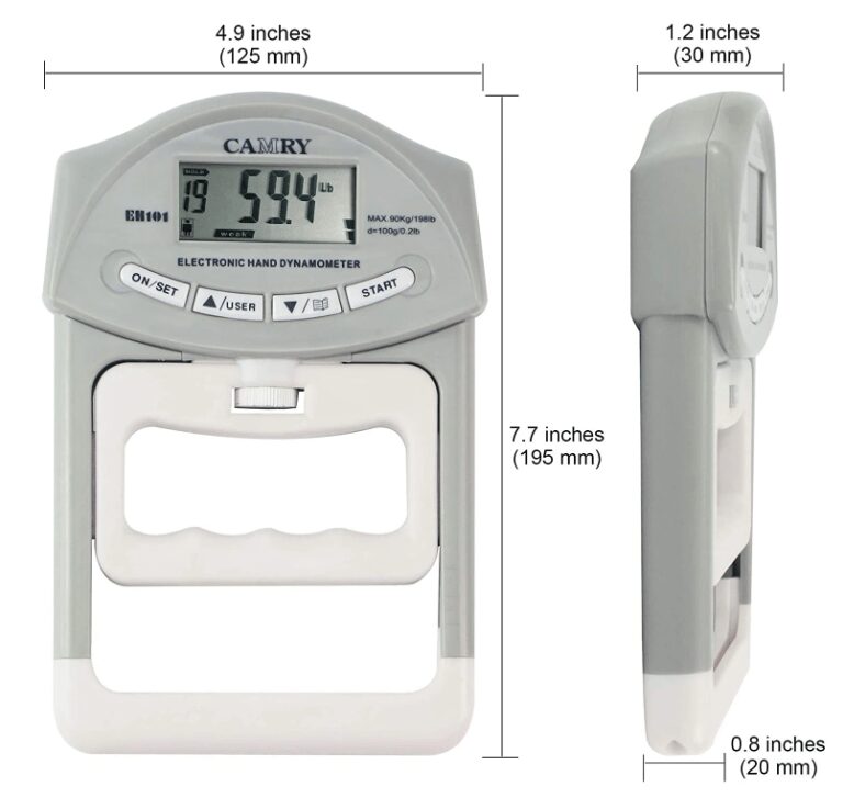 Digital Adjustable grip strength tester Electronic hand dynamometer ...