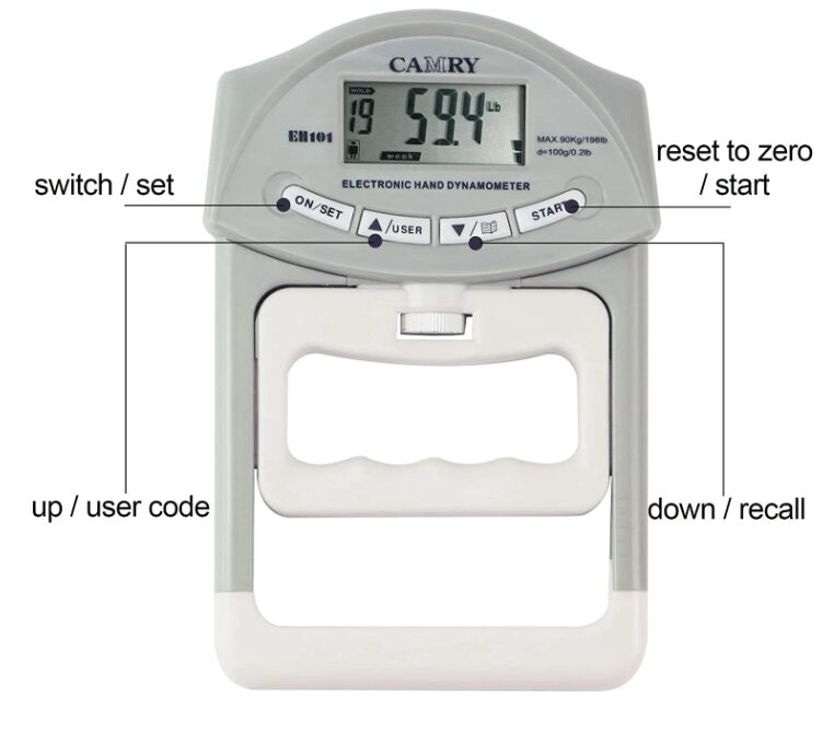 Digital Adjustable grip strength tester Electronic hand dynamometer ...